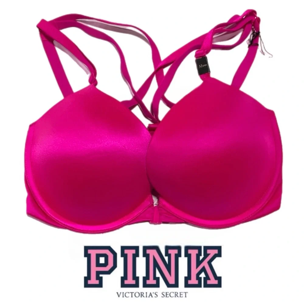 Victoria’s Secret - 32DD Vibrant Pink Women's Push-up Bra 7136‎